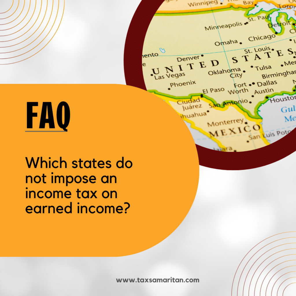 Which states do not impose an income tax on earned income?