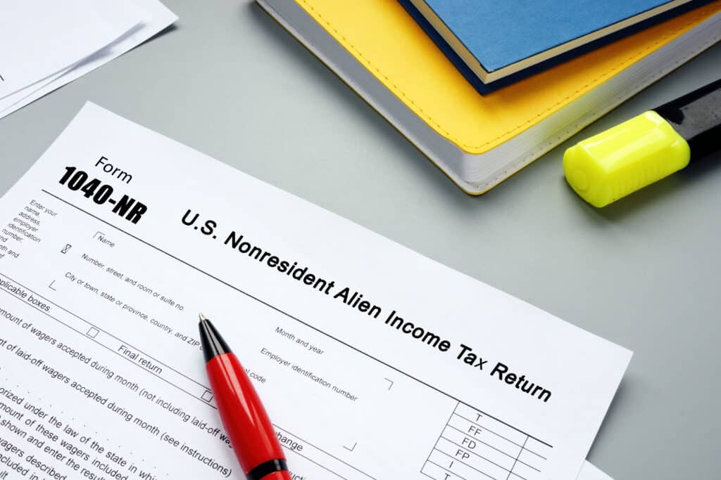 Form 1040-NR U.S. Nonresident Alien Income Tax Return